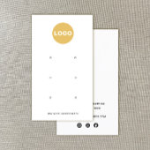 Custom Add Logo 6 Hole Stud Earring Display  Busin Business Card