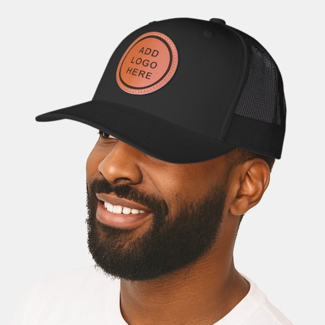 Custom Add Logo Business Organization Club Group  Leather Patch Hat (Male)