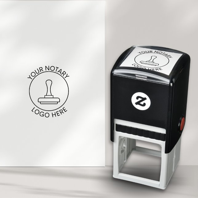 Custom Add Logo Custom Notary Branding Self-inking Stamp (Creator Uploaded)