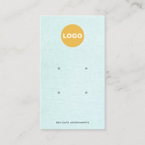 Custom Add Logo Four 4 Hole Stud Earring Business Card