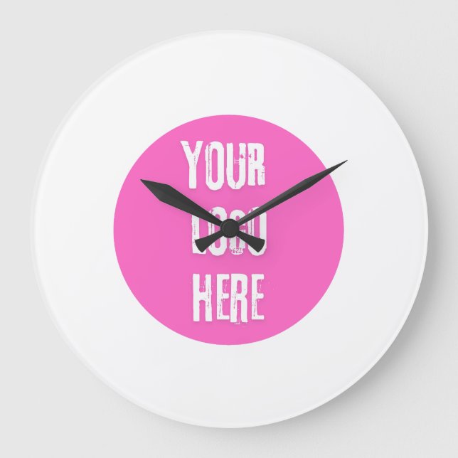 Custom Add Logo Here  Large Clock (Front)