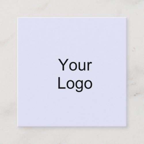 Custom Add Logo Lavender Square Business Card
