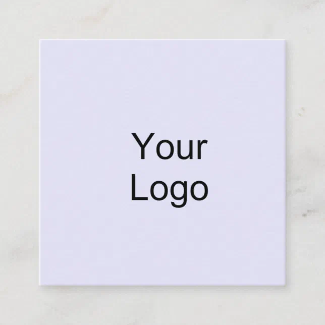 Custom. Add Logo. Lavender. Square Business Card | Zazzle