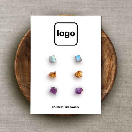 Custom Add Logo Six Earring Hole Sets Display