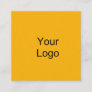 Custom, Add Logo, Warm Yellow. Square Business Card