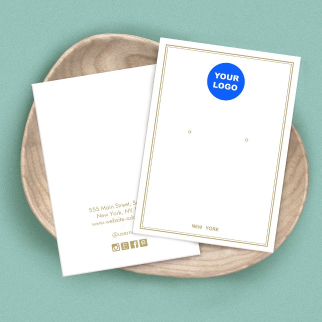 Custom Add Logo White Earring Jewelry Display (Creator Uploaded)