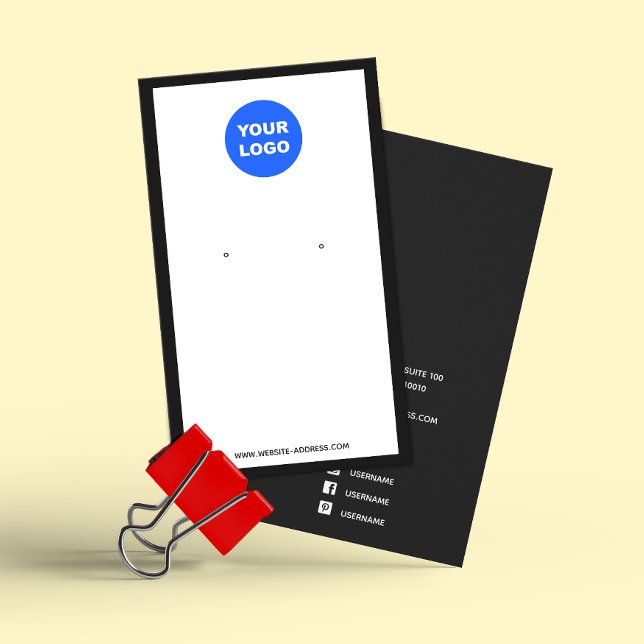 Custom Add Logo White Earring Jewelry Display (Creator Uploaded)