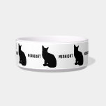 Custom Add Name Cat Bowl<br><div class="desc">This is the perfect custom food bowl with cat graphics all the way around the dish, especially once you customize with your own cat's name.</div>