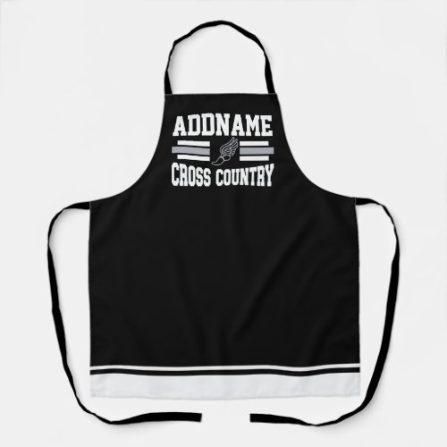 Custom ADD NAME Cross Country Runner Running Team Apron