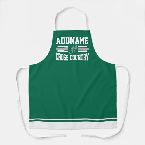 Custom ADD NAME Cross Country Runner Running Team Apron
