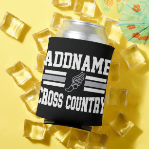 Custom ADD NAME Cross Country Runner Running Team Can Cooler