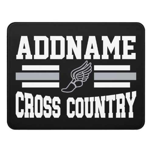 Custom ADD NAME Cross Country Runner Running Team Door Sign
