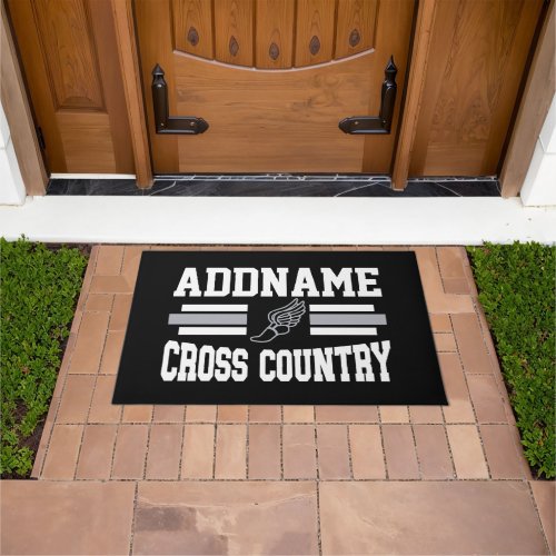 Custom ADD NAME Cross Country Runner Running Team Doormat