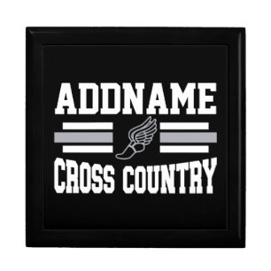 Custom ADD NAME Cross Country Runner Running Team Gift Box