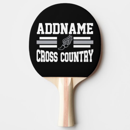 Custom ADD NAME Cross Country Runner Running Team Ping Pong Paddle