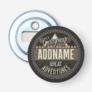 Custom ADD NAME Family Camp Trip Camping Reunion Bottle Opener