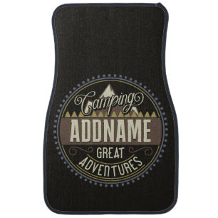 Custom ADD NAME Family Camp Trip Camping Reunion Car Floor Mat