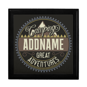 Custom ADD NAME Family Camp Trip Camping Reunion Gift Box