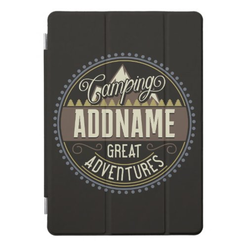 Custom ADD NAME Family Camp Trip Camping Reunion iPad Pro Cover