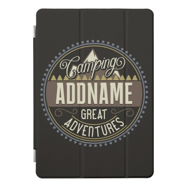 Custom ADD NAME Family Camp Trip Camping Reunion iPad Pro Cover (Front)