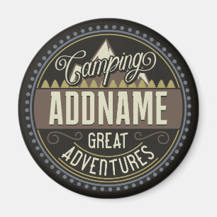 Custom ADD NAME Family Camp Trip Camping Reunion Magnet