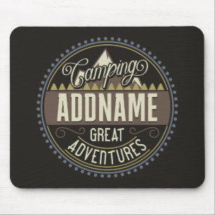 Custom ADD NAME Family Camp Trip Camping Reunion Mouse Pad