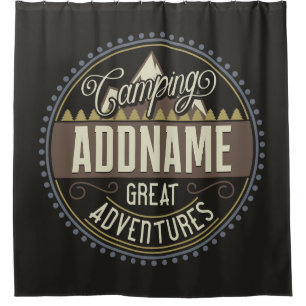 Custom ADD NAME Family Camp Trip Camping Reunion Shower Curtain