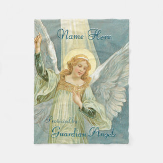 Custom Add Name Guardian Angel Blanket