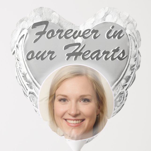 Custom Add Name Heart Memorial Balloon (Back)
