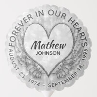 Custom Add Name Heart Memorial Balloon