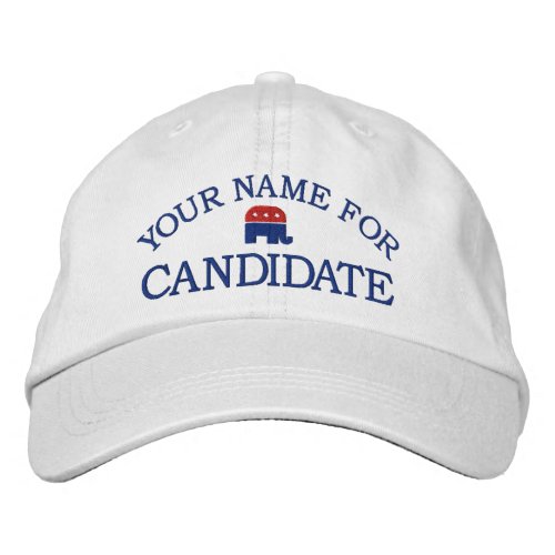 Custom Add Name or State to support a Republican Embroidered Baseball Cap