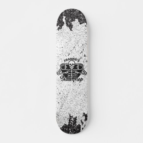 Custom ADD NAME Skull Skateboard Skate Shop