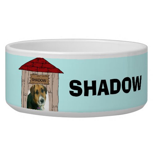 Custom Add Pet Photo and Name Dog Dish