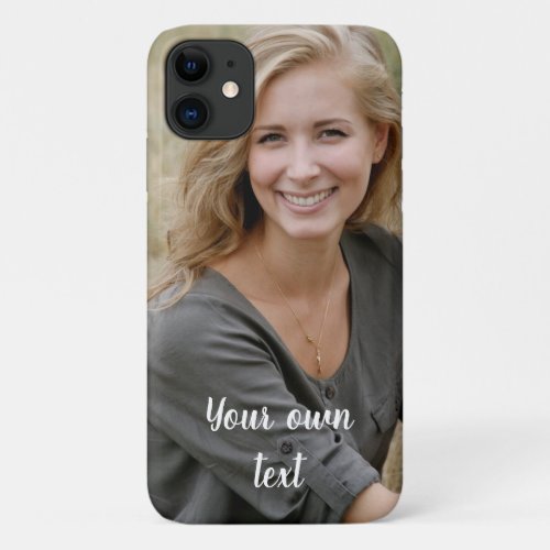 Custom Add Photo and Text iPhone 11 Case