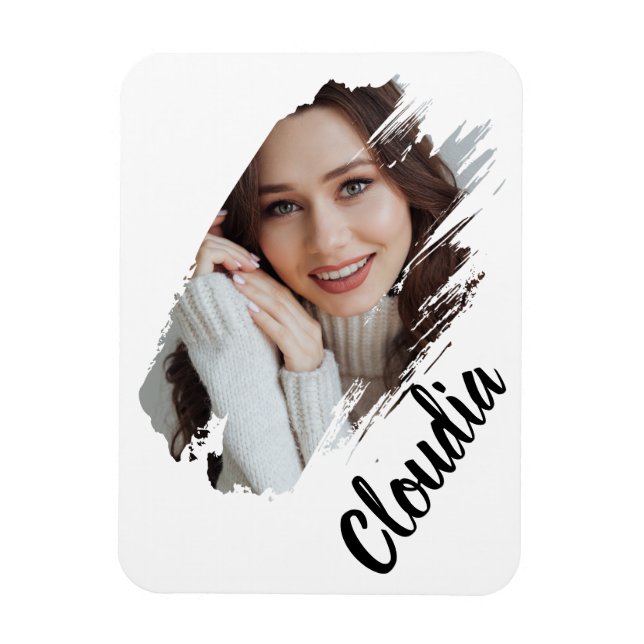 Custom Add Photo And Text Magnet (Vertical)