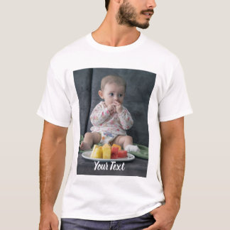 Custom. Add Photo and Text. Personalized T-Shirt