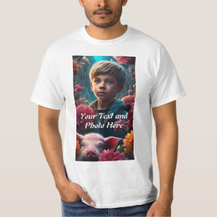 Custom, Add Photo and Text T-Shirt