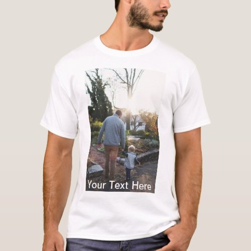 Custom Add Photo and Text T_Shirt