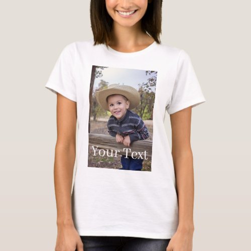 Custom Add Photo and Text T_Shirt