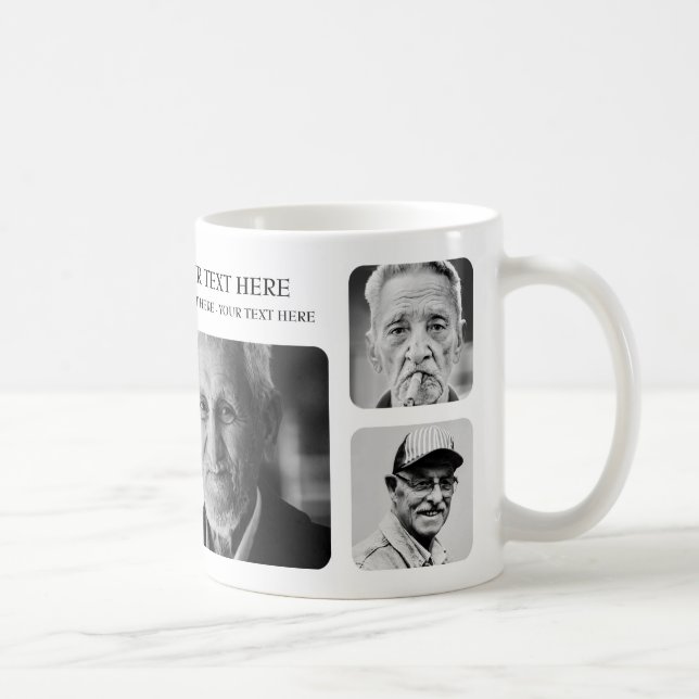 Custom Add Photo Collage Personalized Coffee Mug (Right)