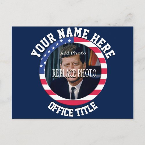 Custom Add Photo Election Template Postcard