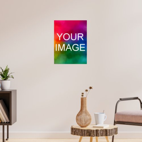 Custom Add Photo Elegant Modern Simple Template Poster