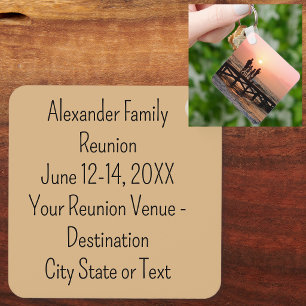 Custom Add Photo Family Reunion Keepsake  Keychain