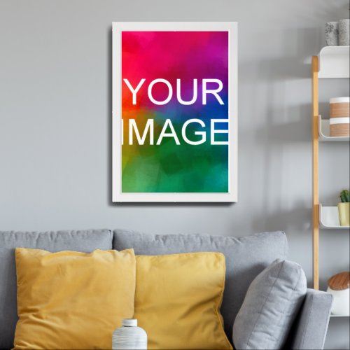 Custom Add Photo or Logo Sleek Modern Trendy HQ Framed Art