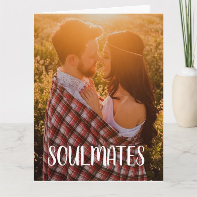 CUSTOM ADD PHOTO SCRIPT GREETING CARDS (Front)