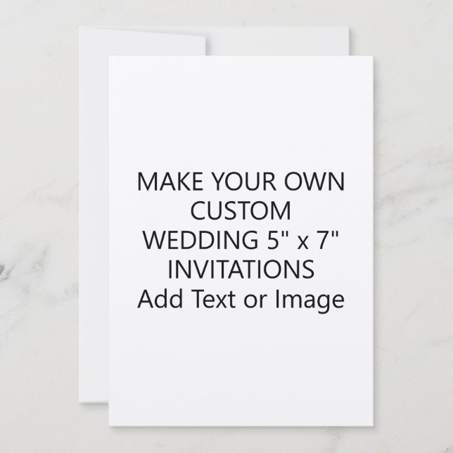 Custom Add Text Image Modern 5x7 Kraft Wedding Invitation (Front)