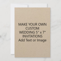 Custom Add Text Image Modern 5x7 Kraft Wedding