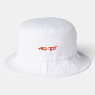 Custom ADD TEXT White Color Sportsman Trucker-Cap Bucket Hat
