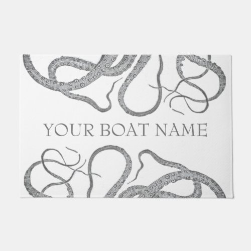 Custom add your boat name nautical octopus kraken  doormat