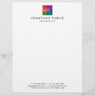 Custom Add Your Business Company Logo Template Letterhead